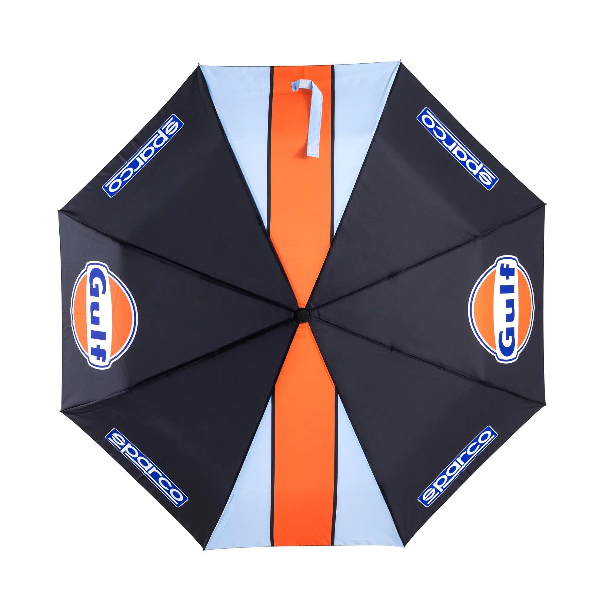 Sparco Gulf Taschenschirm 1 Gulf opvouwbare paraplu van Sparco in lichtblauw en oranje