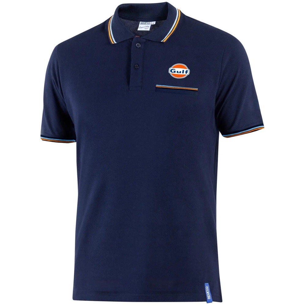 Sparco Gulf piqué polo in marineblauw met borstzak
