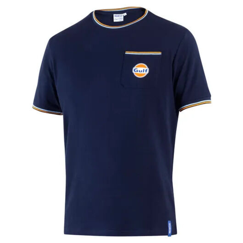 Sparco Gulf Pocket T-shirt in marineblauw met borstzak