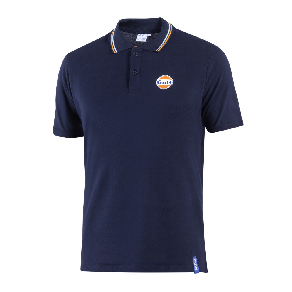 Polo Sparco Gulf piqué 2 Marineblauw poloshirt in Gulf-stijl van Sparco