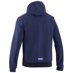 Gulf SL softshell van Sparco in marineblauw met capuchon