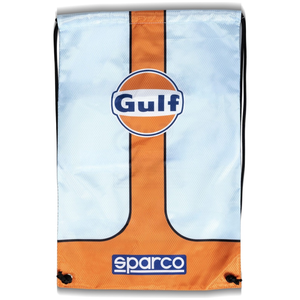 Sparco Gulf string bag in lichtblauw en oranje