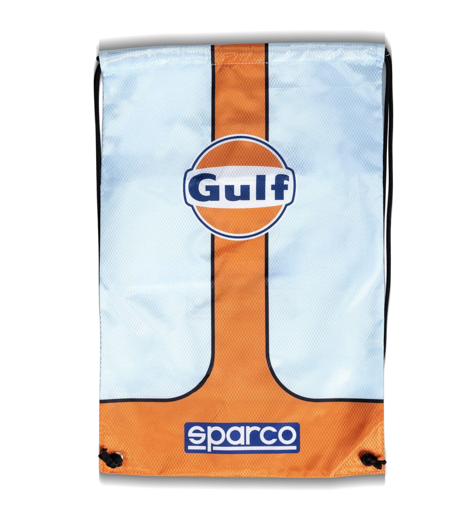 Sparco Gulf string bag 1 Sparco Gulf string bag in lichtblauw en oranje