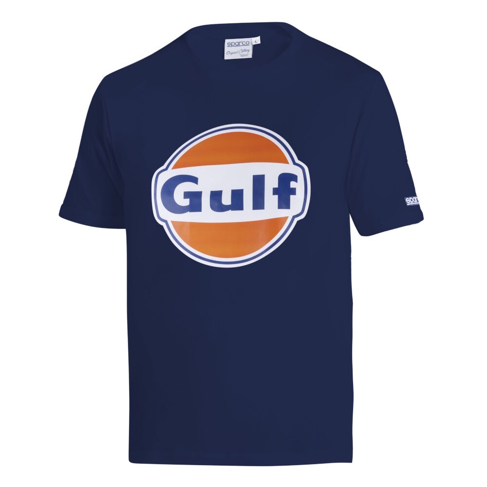 Sparco Gulf logo T-shirt 3 Marineblauw Gulf shirt met korte mouwen van Sparco