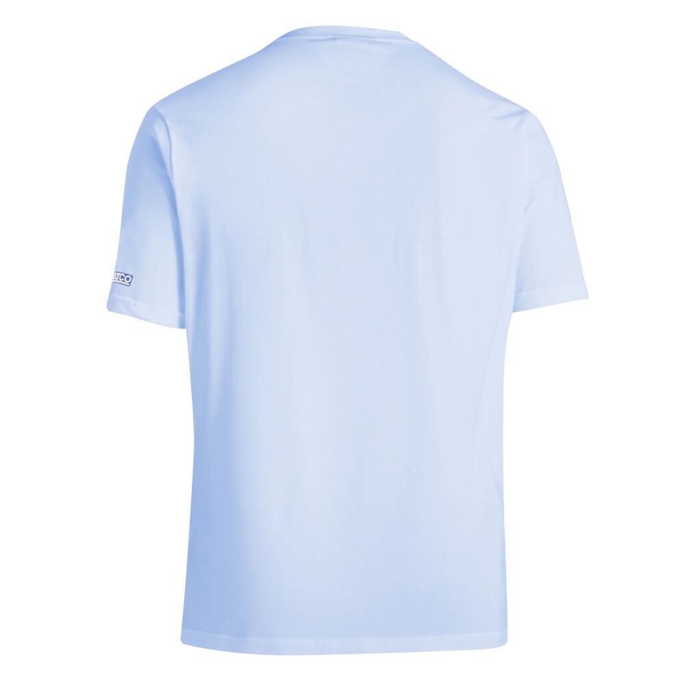 Sparco Gulf logo T-shirt 4 Achterkant van het lichtblauwe Sparco Gulf shirt