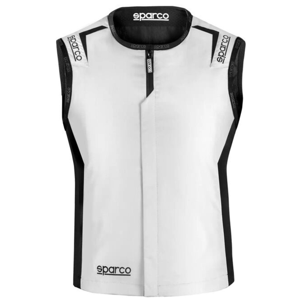 Sparco Ice-Vest koelvest in wit met openingen voor koelinserts