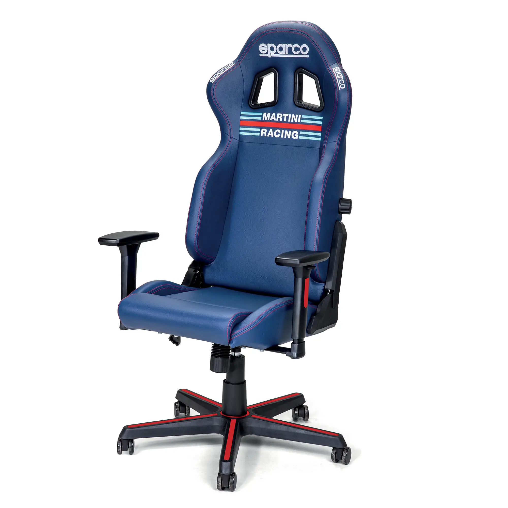 Chaise de bureau Sparco Icon Martini Racing 1 Icon Martini Racing bureaustoel van Sparco in marineblauw vinyl