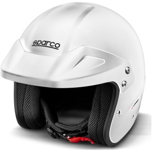 Sparco J-Pro open face helm in wit met transparant vizier