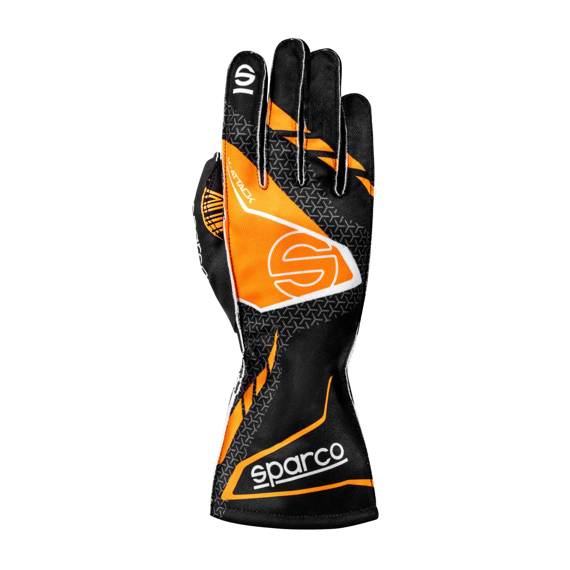 Sparco K-Attack kart handschoenen 4 Sparco K-Attack handschoen zwart met fluo oranje