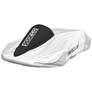 Sparco kart cover zwart met voorgevormd stuurgedeelte