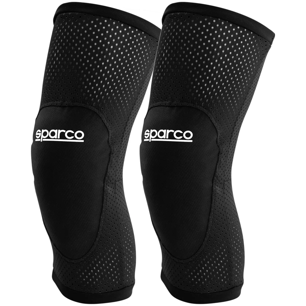 Sparco kart kniebeschermers van ademend stretchmateriaal