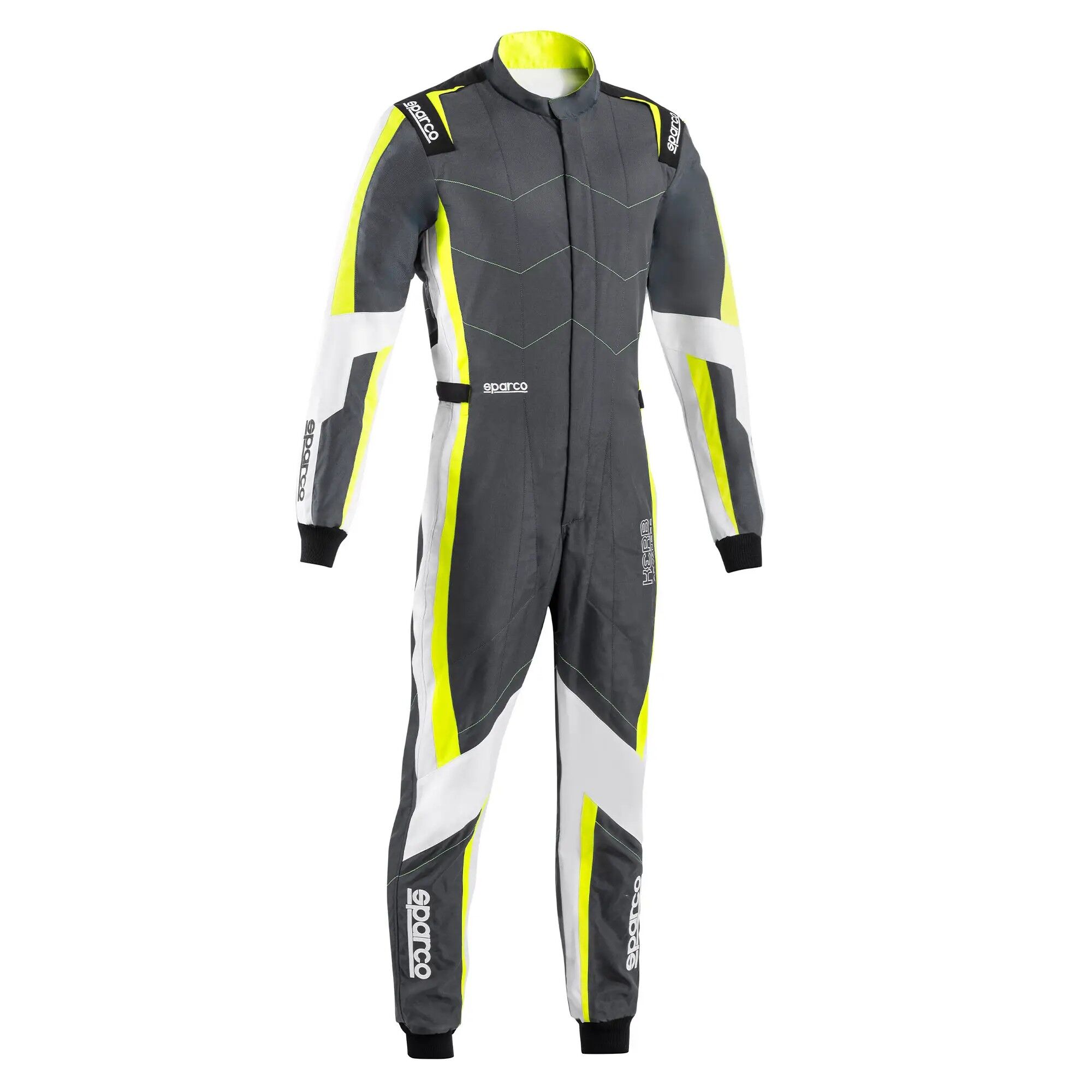 Combinaison de karting Sparco Kerb Advanced 2 Sparco Kerb Advanced kartpak donkergrijs met fluo geel