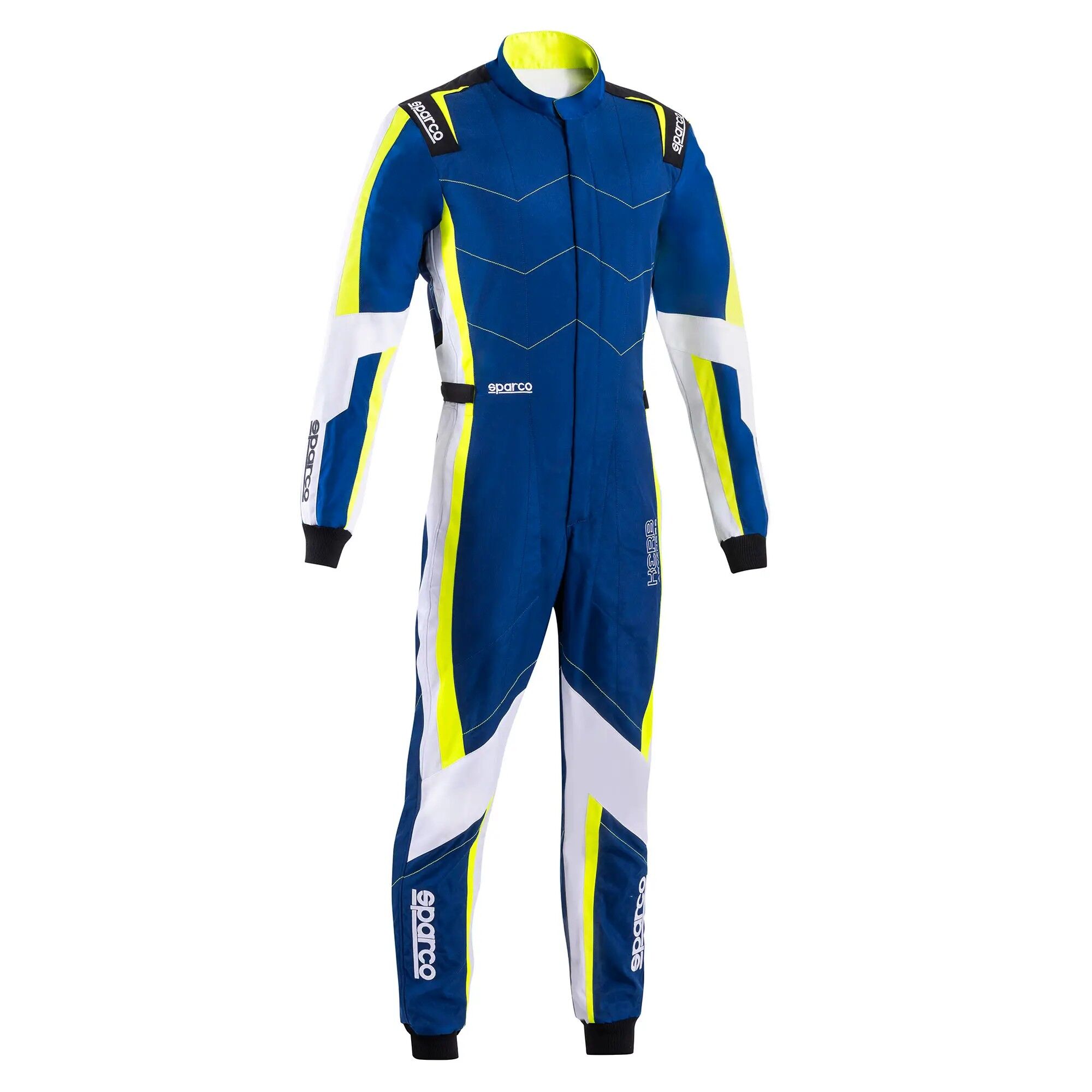 Combinaison de karting Sparco Kerb Advanced 4 Sparco Kerb Advanced kartpak blauw met fluo geel