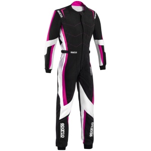 Sparco Kerb Advanced Lady kartoverall in zwart en fuchsia