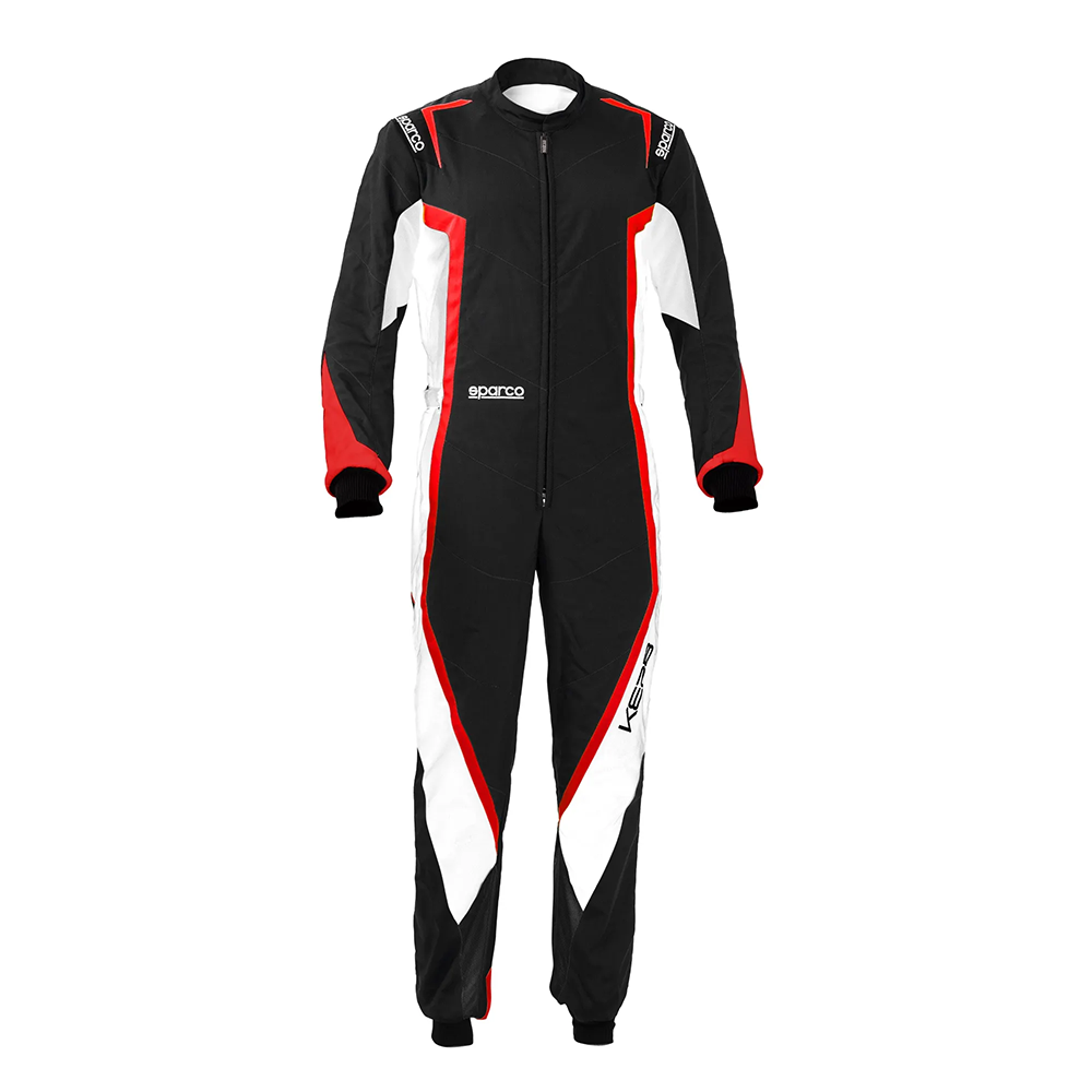 Combinaison de karting Sparco Kerb taille XL 1 Sparco Kerb kartoverall in zwart, wit en rood