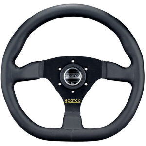 Sparco L360 tuning stuur in zwart leer met afgevlakte onderkant