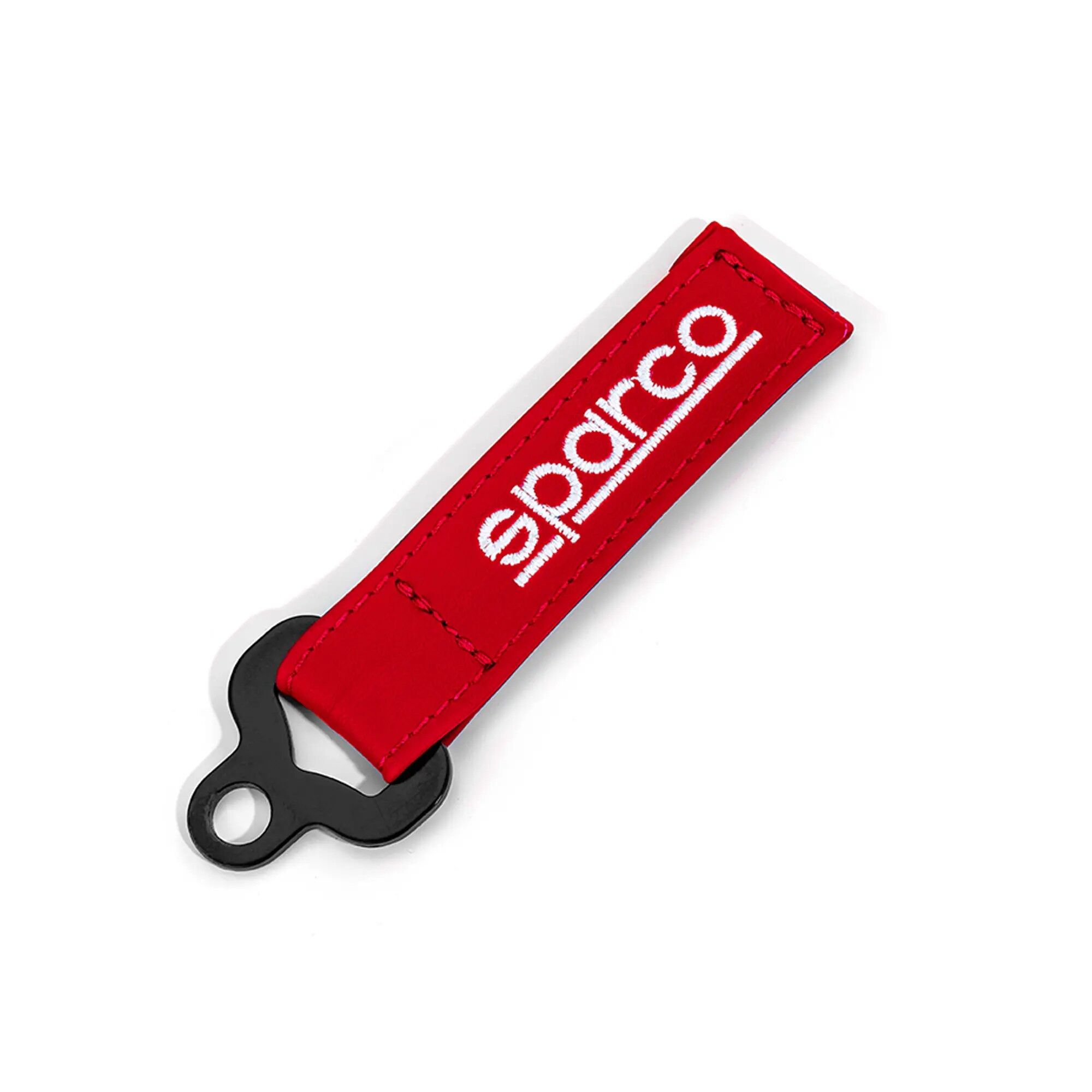 Sparco leren sleutelhanger 5 Rode leren sleutelhanger om sleutels bij elkaar te houden