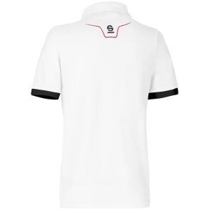 Witte Embroideries polo dames van Sparco met Martini Racing-borduurwerk