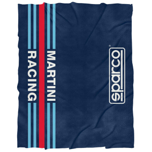Martini Racing fleece plaid van Sparco in marineblauw met strepen