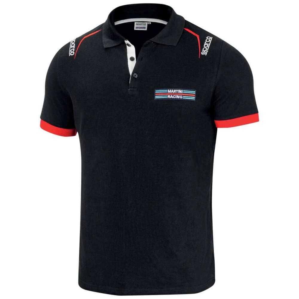 Martini Racing geborduurde polo van Sparco in zwart