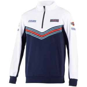 Martini Racing Half Zip sweater van Sparco in wit met blauw