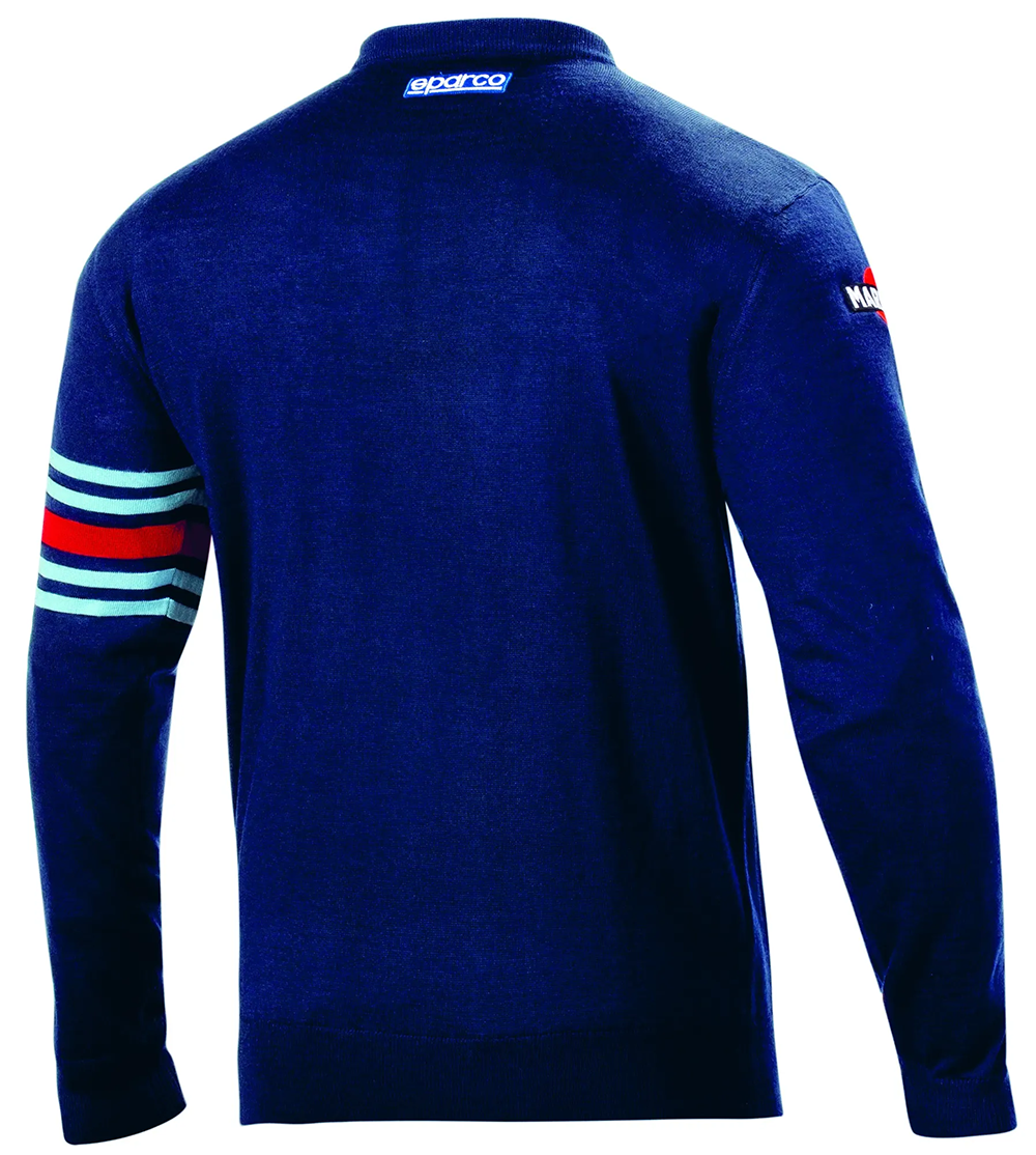 Pull col rond en coton Sparco Martini Racing 2 Achterkant van de Sparco Martini Racing katoenen trui met ronde hals