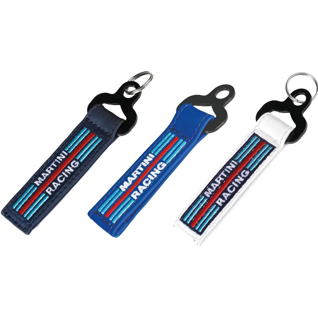 Porte-clés cuir Martini Racing Sparco 1 Martini Racing leren sleutelhanger van Sparco in drie kleuren