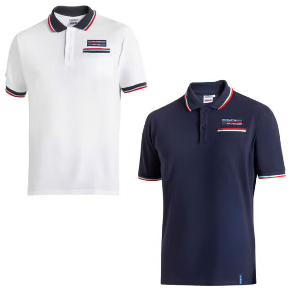 Martini Racing Pocket polo van Sparco met borstzak en logopatch