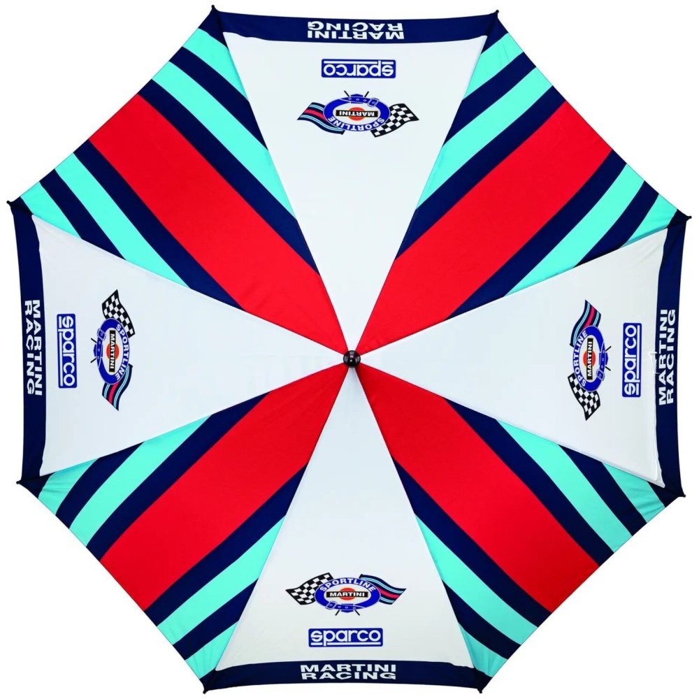 Sparco Martini Racing replica paraplu met houten handvat