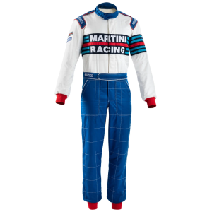 Sparco Martini race overall replica in wit met blauw