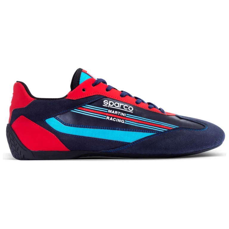 Martini Racing S-Drive sneaker van Sparco in marineblauw met rood