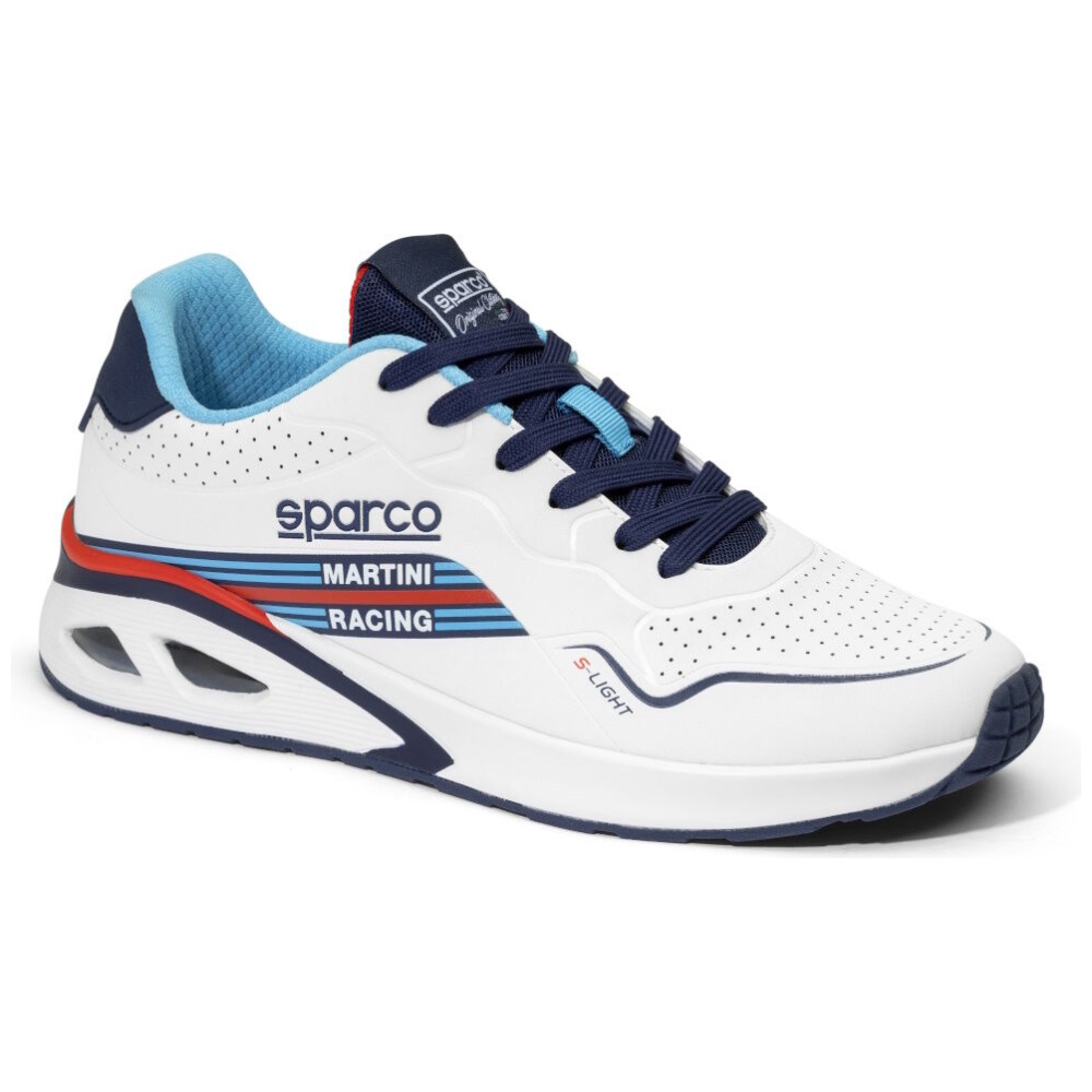Sparco Martini Racing S-Light sneakers in wit met marineblauw, hoofdfoto