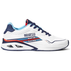 Sparco Martini Racing S-Light sneakers in wit met marineblauw, hoofdfoto