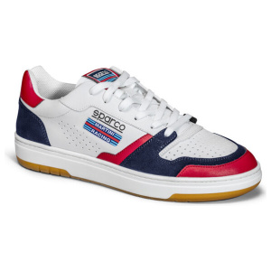 Sparco Martini Racing S-Urban sneakers in wit met blauw en rode accenten