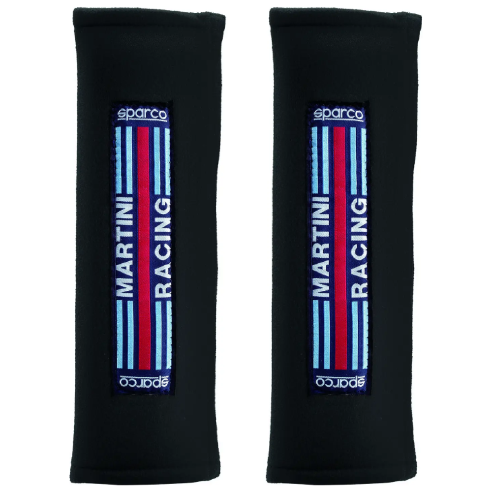 Sparco Martini Racing schouderpads 3 inch in zwart met streepdesign