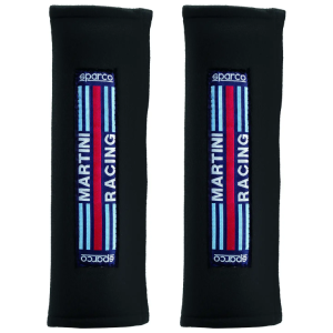 Sparco Martini Racing schouderpads 3 inch in zwart met streepdesign