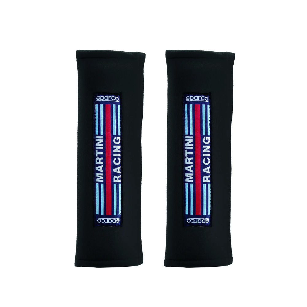 Sparco Martini Racing schouderpads 3 inch 1 Sparco Martini Racing schouderpads 3 inch in zwart met streepdesign