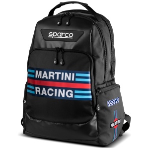 Sparco Martini Racing Super Stage rugzak in zwart, vooraanzicht
