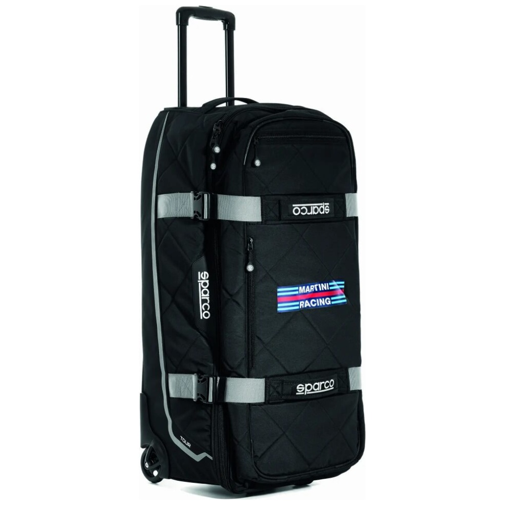 Martini Racing Tour kit bag van Sparco in zwart met grijs