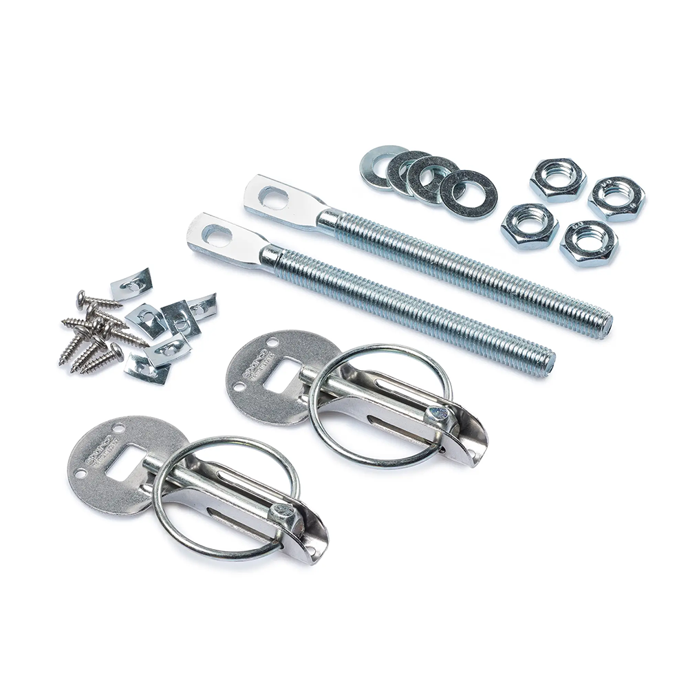Sparco Haubenverschluss Edelstahl 1 Sparco motorkapsluiting RVS met slide pin
