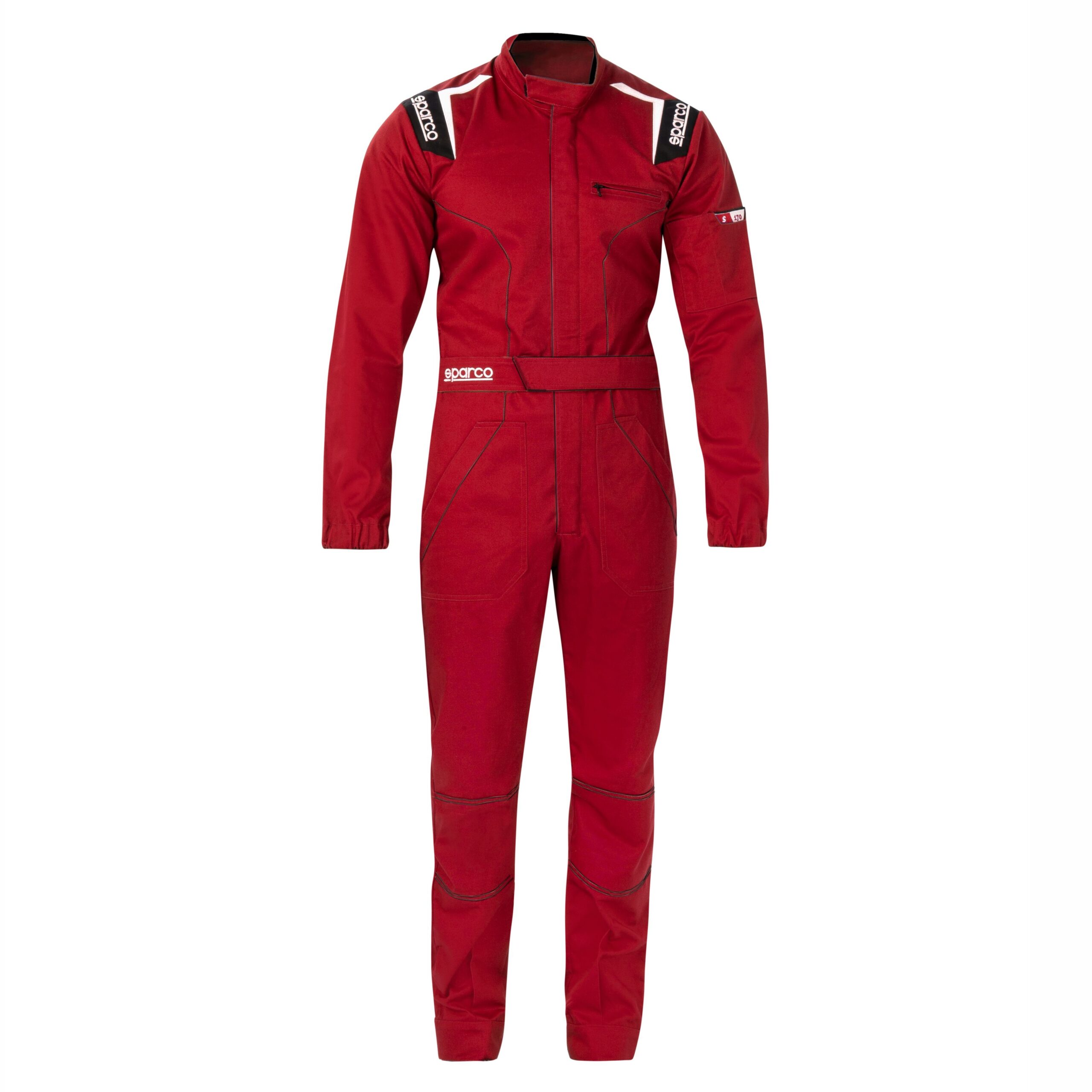 Sparco MS-4 monteursoverall 4 Rode uitvoering van de Sparco MS-4 pitcrew overall