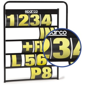 Sparco nummerset met cijfers en symbolen voor een pitbord