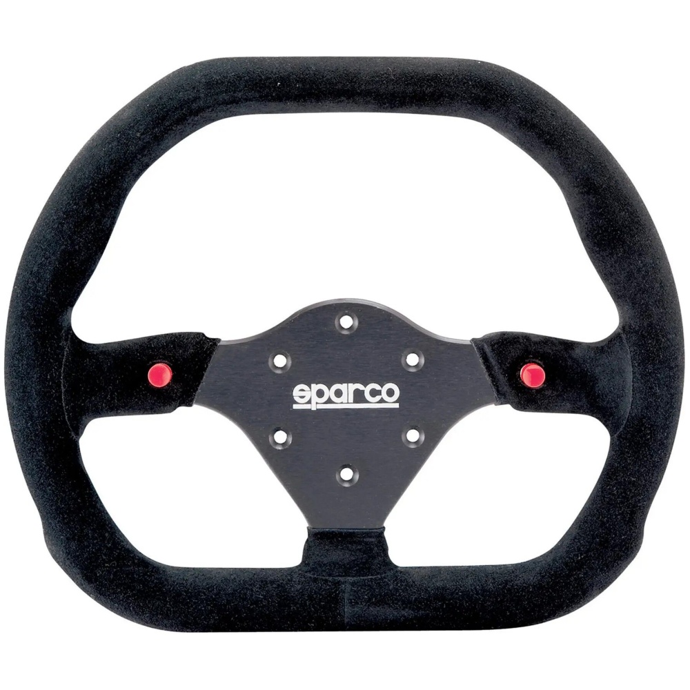 Sparco P310 race stuur met afgevlakte rand en twee drukknoppen