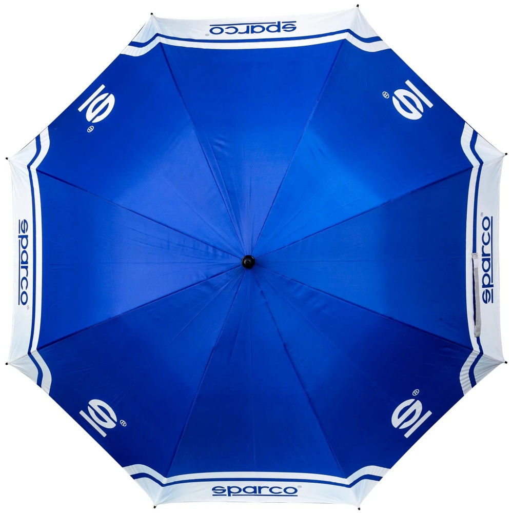 Geopende Sparco paraplu met logo's