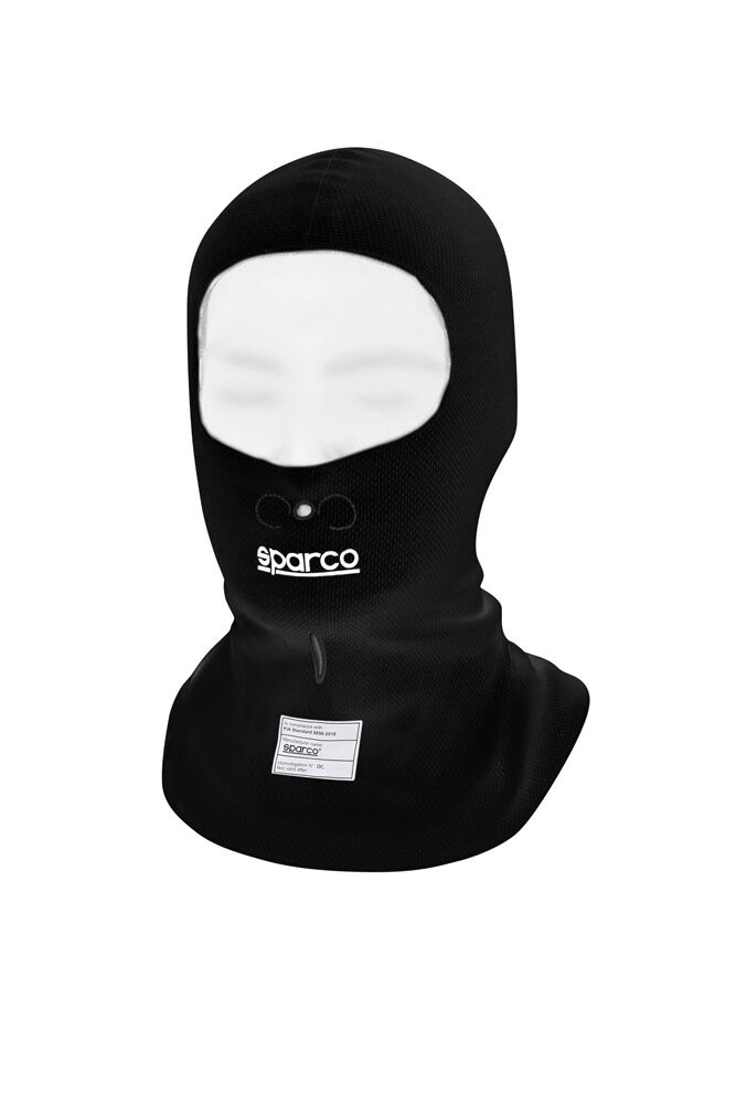 Cagoule Sparco Pista FIA 2 Zwarte Sparco Pista FIA balaclava met ultraplatte naden