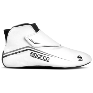 Sparco Prime Evo raceschoenen in zwart kangoeroeleer met veterloze riemsluiting