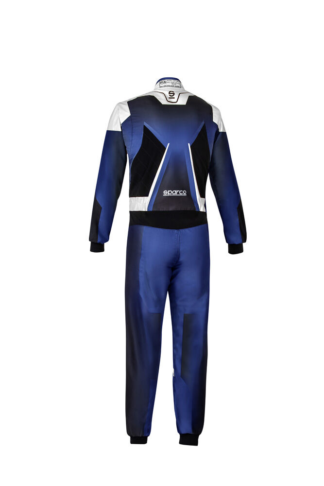 Sparco Prime-K Advanced kartoverall 5 Sparco Prime-K Advanced kartpak electric blauw met zwart, achterkant