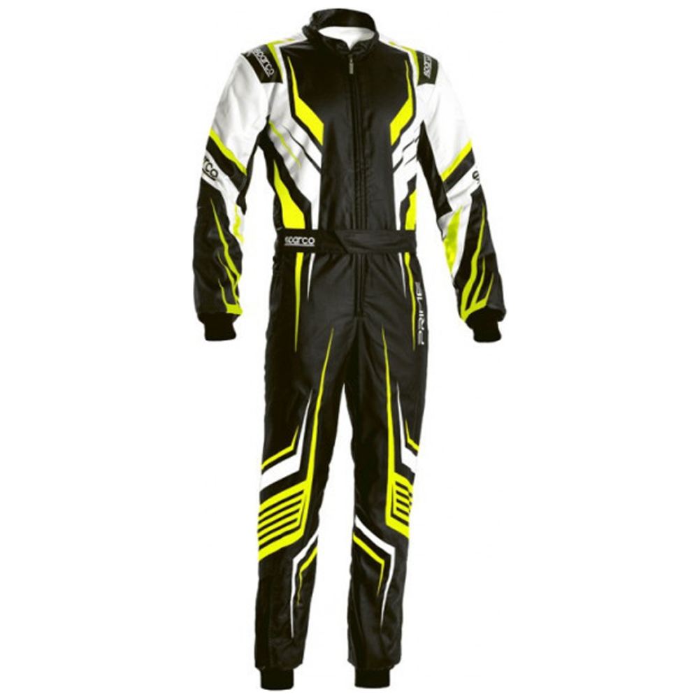 Sparco Prime-K kartoverall zwart, wit en fluo geel