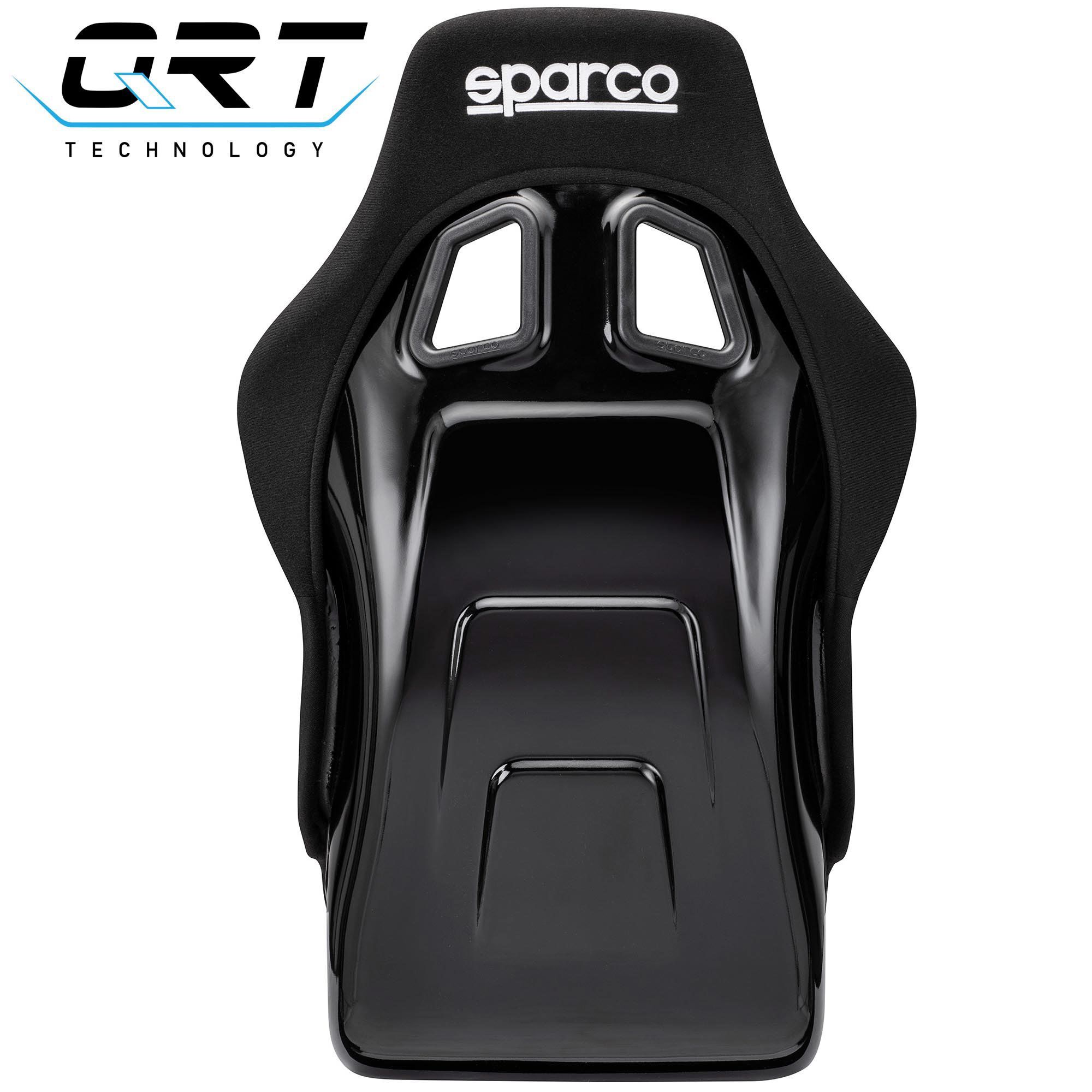 Sparco QRT-R FIA racing seat 4 Zijaanzicht van de Sparco QRT-R met tweedelig kussen
