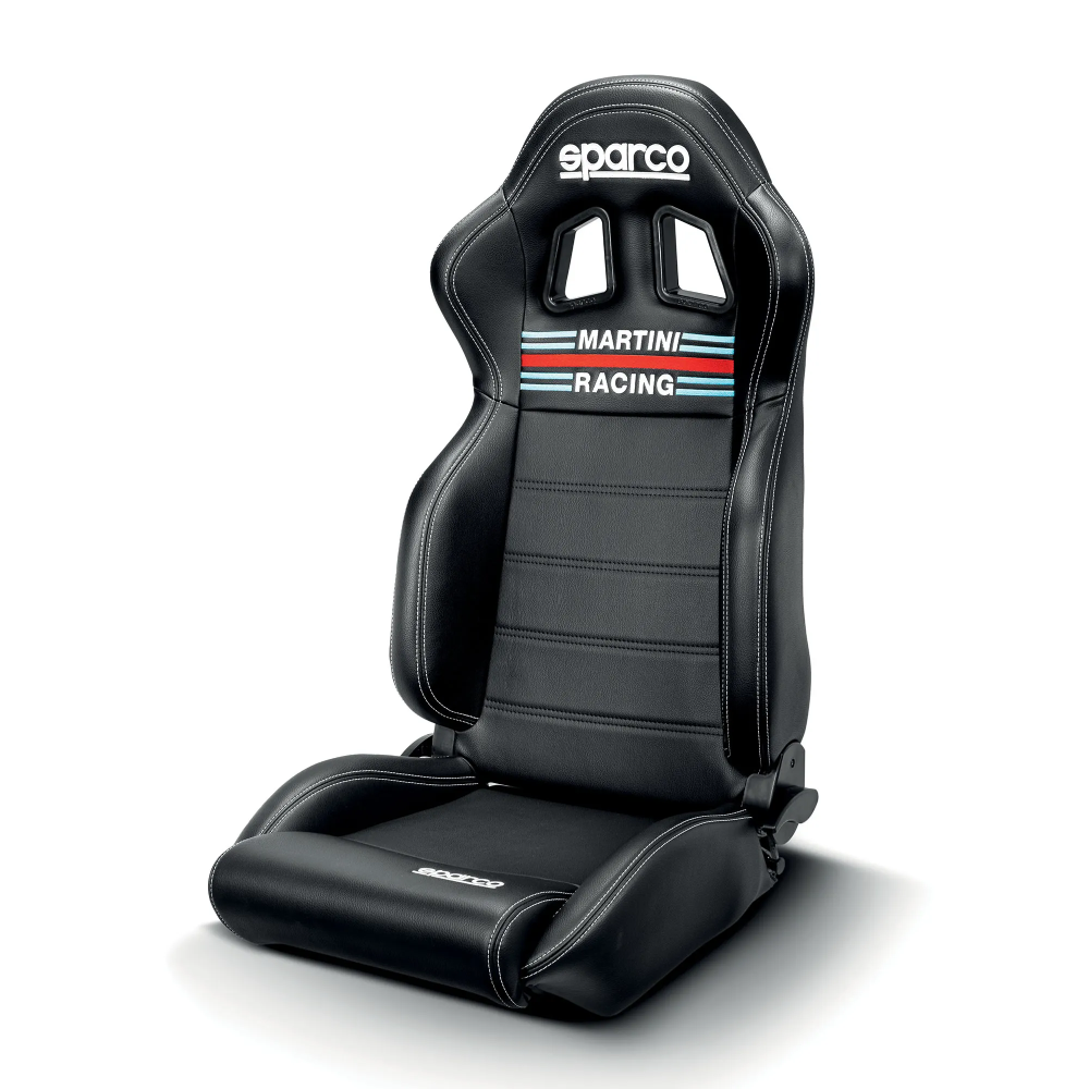 Sparco R100 Martini Racing sports seat 1 Sparco R100 Martini Racing sportstoel met Martini strepen